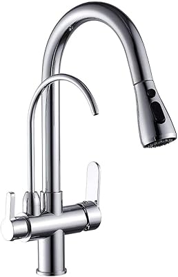 Double handle retractable kitchen faucet 3 in 1 sink faucet.. DIAYTAR NIGERIA transforms online shopping with competitive prices and dependable nationwide delivery.