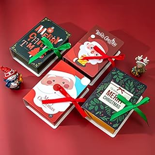 Merry Christmas Candy Box in the shape of a book, 12 pieces, Christmas gift box Santa Claus for weddings, birthday, baby gift reception, decoration supplies (mixed).. Discover a new way to shop with DIAYTAR NIGERIA's comprehensive marketplace and quick delivery options.