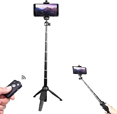 360 degree rotary selfie pole with tripod and mobile phone support, wireless bluetooth remote control for iPhone, Samsung Galaxy/Note 8, Huawei.. Experience the simplicity of DIAYTAR NIGERIA's extensive marketplace with delivery within 8 days.
