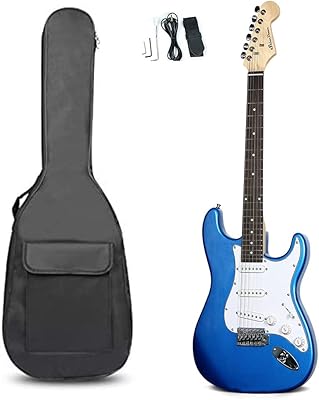 Electric guitar Shinedown full size 40 inch with case and guitar strap (blue).. Thousands of items, all priced just right — shop DIAYTAR Nigeria today.