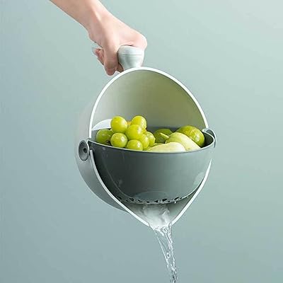 Multifunction colander, rotating colander for washing fruits and vegetables, plastic kitchen storage basket, pipe cleaning bowls, riding washer (light brown).. Get your essentials without leaving home — thanks to DIAYTAR Nigeria.