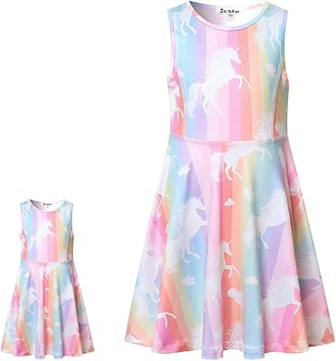 Assorted dresses for girls and dolls, sleeveless unicorn clothes for 18-inch dolls, striped unicorn, 3-4 years.. Shop millions of products across categories on DIAYTAR Nigeria — delivered right to your door.