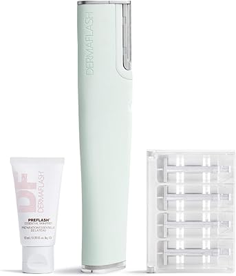 Derma Flash Lux Plus, anti-aging, exfoliation, hair removal, dermaplaing technology with Sonic Edge technology and 4 weeks of treatment, sea foam.. Experience the convenience of one-stop shopping with DIAYTAR NIGERIA's diverse and affordable marketplace.