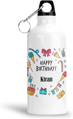 FFURFANTASY 600 ml aluminum water bottle - Best personalized birthday gift, white, name - KIRAN.. Find more for less — only on DIAYTAR Nigeria.