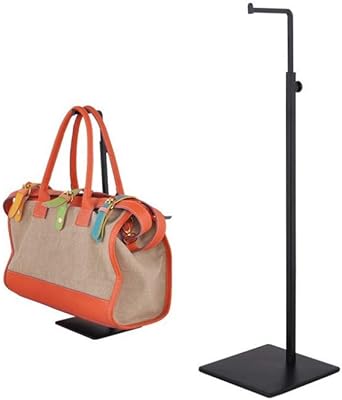 Table handbag support adjustable in metal and displayed handbag display with single hook (black).. Elevate your shopping experience with DIAYTAR NIGERIA's vast catalog and budget-friendly options.