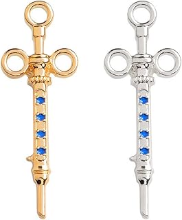 2 Pieces of gold syringe for gold medical nursing physician medical spit in gold, metal, not applicable.. Shop across categories at DIAYTAR NIGERIA with the confidence of prompt and budget-friendly delivery.