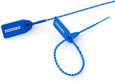 Lead Seals (R) 100pcs Plastic zipper attachments for fire extinguisher, Disposable numbered safety labels, self -locking attachment 250 mm in length (blue).. DIAYTAR NIGERIA: Where every shopping need is met with affordable prices and timely delivery.