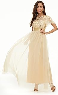 Zokiva Long Dress Formal Dress In Sequet Maille Dress Evening Dress Demoiselle Elegant Birthday Party Dress (Color: Apricot, Size: XXL).. DIAYTAR NIGERIA: Bringing quality products to your doorstep at prices that won't break the bank.