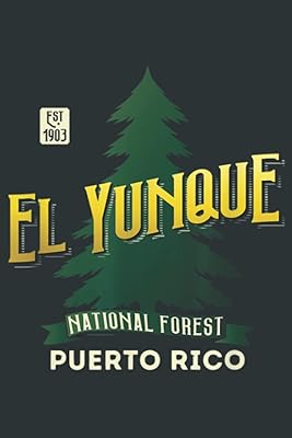 Retro logo of the national forest of El Yunque of Puerto Rico: daily carnet 6x9 inches 100pages.. Shopping made simple with DIAYTAR NIGERIA's vast selection and budget-friendly nationwide delivery.
