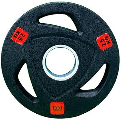 Olympic rubber plates Tri -Grip Prosportsae for bodybuilding, weightlifting, dumbbells for training with dumbbells - Fitness equipment for gym (red and black - 2.5 to 20 ").. DIAYTAR NIGERIA brings affordable shopping to your fingertips with reliable delivery in less than 8 days.