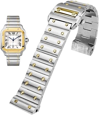 Massive stainless stainless steel watch strap for Cartier Santos 100 Series, Men's Bracelet, 23mm, Butterfly loop, watch accessories.. Shop smart, shop DIAYTAR - Nigeria's most affordable e-commerce platform with nationwide delivery.