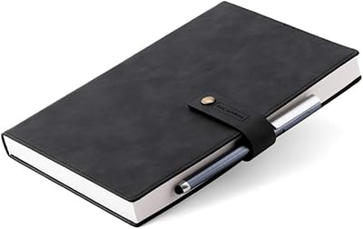 Rechargeable writing notebook in imitation leather to Rigide College B5 Word cover, 408 pages lineage, flat personal agenda with pen and clip (black).. Experience budget-friendly shopping at DIAYTAR NIGERIA, Nigeria's premier online marketplace with quick delivery.