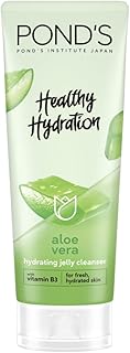 Healthy hydration cleaner gel Pond's for refreshed and hydrated skin with 100% natural aloe vera extract and vitamin B3 (niacinamide) 100 ml, green color.. Save time and money with DIAYTAR Nigeria’s online store.