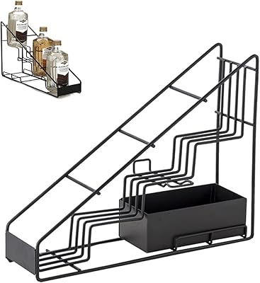 RO alcohol bottle holder, organizer of stainless steel bottles with 4 sections for the storage of alcohol, wine and sauces - 4 capacities, black.. Your trusted marketplace, DIAYTAR NIGERIA offers comprehensive selection with budget-friendly delivery.