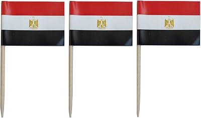 Department of Javed flags with Egyptian flag pattern of cyps, 100 pieces mini decorations for cupcakes, Egyptian flags for festive decorations, cocktails, food and cakes.. DIAYTAR NIGERIA: Creating access to affordable products for every Nigerian with our swift delivery service.