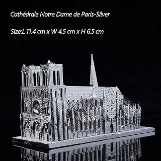 Aepro - 3D Metal Motor Model Multicolor Cathedral Notre Dame de Paris Construction Assembly Puzzle Puzzle Toys Adults (Silver).. Your everyday shopping destination, DIAYTAR NIGERIA offers unbeatable value with quick delivery times.