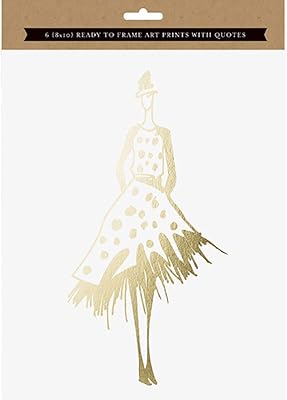 Set of fashion graphics - 6 individual graphics, 8 "x 10" - suitable for framing, gives an excellent gift.. DIAYTAR NIGERIA delivers more than purchases - we deliver affordable shopping solutions within the week.