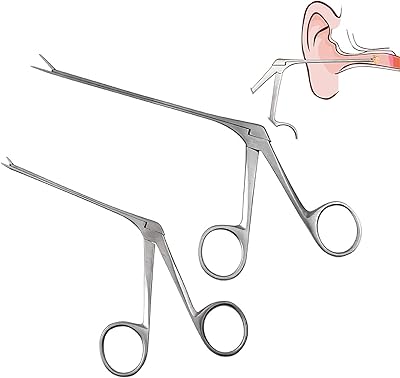 2 miniature crocodile pliers, Auricular lace for ENT surgery of 3.3 "and 8", tool for eliminating stainless steel, suitable for professional cure-ear.. DIAYTAR NIGERIA delivers satisfaction with every purchase through our affordable and reliable service.