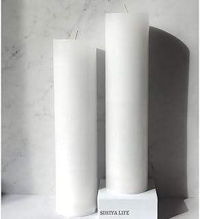 Set of 2 Sehia Life pillar candles | Unfoiled candles and without drops for decoration, events and restaurants | Natural wax with cotton wicks | Candle combustion duration of 135 hours (white, 3 x 12 inches).. Shop confidently with DIAYTAR NIGERIA's vast product range and budget-friendly nationwide shipping.
