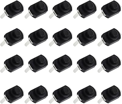 Toyvian 20pcs Mini Auto-Marche Loquet switch and stop-Mini switchboard switch for lighting, wall outlet, black smd lamp.. DIAYTAR NIGERIA brings the marketplace to every Nigerian home with affordable prices and quick delivery.