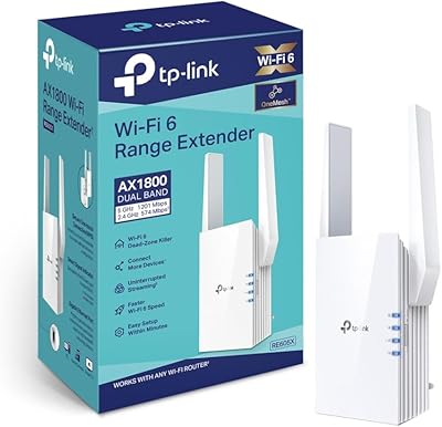 TP-Link RE605X AX1800 Wi-Fi scope 6, 1800 Mbps, double band, high speed mode, Gigabit port, access point mode, works with any Wi-Fi router.. Your shopping dreams realized through DIAYTAR NIGERIA's affordable platform with reliable delivery times.