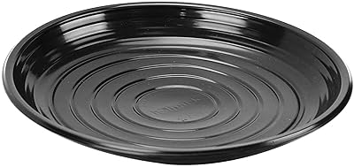 8 -inch black plastic round plates, 25 pieces.. DIAYTAR NIGERIA: The marketplace that brings affordable products to every Nigerian home in under 8 days.