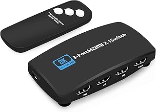HDMI 2.1 8K port for switch, HDMI 3 in 1 output for switch 8k @ 60Hz 4K @ 120Hz, remote support button, high speed 48gbps, compatible with Xbox, PS5/4 and other devices.. Your trusted shopping partner, DIAYTAR NIGERIA offers extensive selection with quick delivery options.