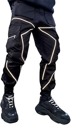 Tech Wear Pants Cargo Hip-Hop Pants for Men with several pockets.. Your digital shopping destination, DIAYTAR NIGERIA combines variety with affordability and quick delivery.