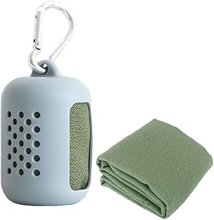 Fast drying sports towel with portable silicone case.. DIAYTAR NIGERIA: Your one-stop e-commerce destination with affordable prices and nationwide delivery in 5-8 days.