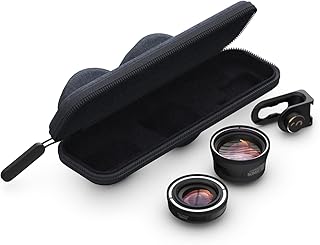 Smartphone photography kit with Shaft Cam Pro lens for iPhone - 60 mm telephoto lens, 18 mm wide angle lens, universal frame and travel bag.. DIAYTAR NIGERIA transforms dreams into deliveries with our affordable prices and 5-8 day shipping.
