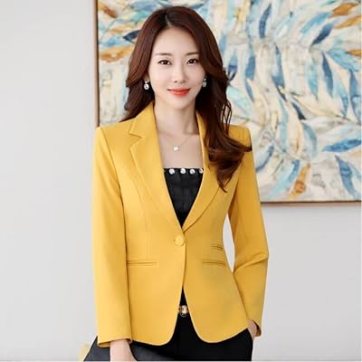 Blazer jacket straight cut slim for business women and candy color.. DIAYTAR NIGERIA: Empowering Nigerians with access to affordable products delivered within 8 days.