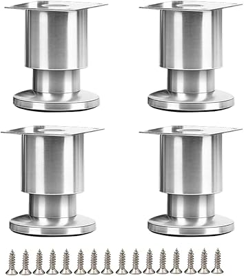 Stainless steel furniture feet, 4 adjustable and robust feet for sofa table, chest of drawers, coffee table, TV furniture, sofa, kitchen (3 inch).. Find everything you need at prices you'll love with DIAYTAR NIGERIA's comprehensive e-commerce platform.