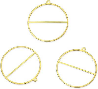 20 pieces resistant adapile resistant plastic decoloring gold color geometric pendant 38mm buckle for earrings, necklaces, BFW-A24 jewelry and craft manufacture.. DIAYTAR NIGERIA: Making online shopping accessible with affordable prices and nationwide delivery service.