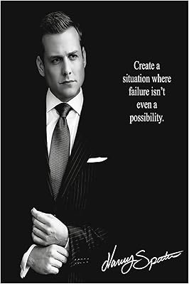 Poster on canvas with motivation quotes from the Harvey Specter DVD UK ICL family, 12 x 18 -inch wall decoration without framework.. DIAYTAR NIGERIA: Where thousands of products meet affordable prices and reliable 5-8 day delivery.