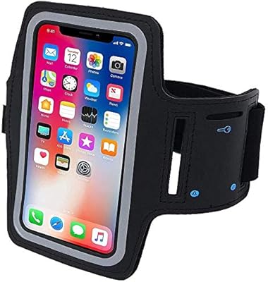 Margoun Brassard for iPhone 11 Pro Max/XS Max/7 Plus/8 Plus, Adjustable elastic band and slit for key, racing armband, arm support for jogging and exercise (black).. Shop from anywhere in Nigeria and receive your DIAYTAR purchases at affordable prices within a week.