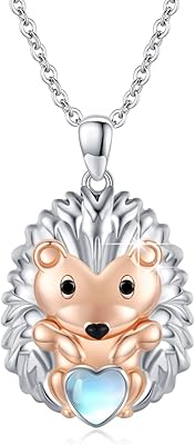 CUOKA Miracle Hedgehog STERLING 925 silver Hedgehog, nice hedgehog pendant, animal necklace, hedgehog gift for women's lovers, sterling silver, moon stone.. Experience the power of choice with DIAYTAR NIGERIA's extensive catalog delivered within the week.
