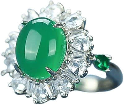 Ring for woman in natural green jade plated 18 -carat gold plated.. DIAYTAR NIGERIA: Bringing affordable shopping solutions with a diverse product catalog delivered nationwide.