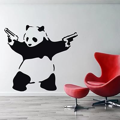 Oriti panda vinyl sticker with pistol, wall sticker for boys, bedroom living room.. Shop across categories at DIAYTAR NIGERIA with the confidence of affordable prices and delivery within 8 days.