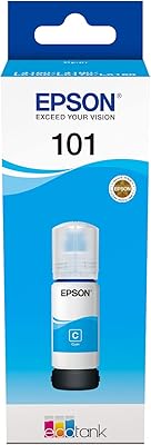 Epson Ecotank 101 ink bottle, cyan blue ink for printer recharge, 70 ml.. DIAYTAR Nigeria: Great value, fast delivery, and endless options.