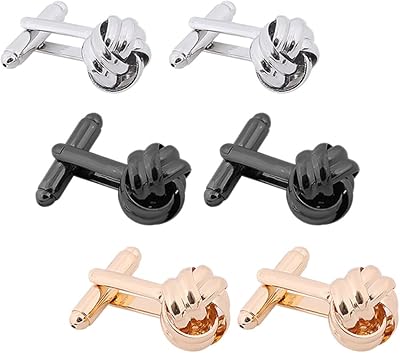 Coat KNOT Cuff buttons 3 pairs Father's Day Fathers Gift Beautiful cufflinks for Men Metal Cuffy Cuffs For Wedding Business Anniversary.. Shop smarter, not harder with DIAYTAR NIGERIA - thousands of products at your fingertips with affordable delivery.