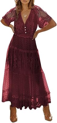 Long wedding dress in tulle and floral lace for women, V -neck, short sleeves, bridesmaid dress, engagement dress, holidays.. DIAYTAR NIGERIA: Where shopping meets satisfaction with affordable prices and delivery within 8 days.