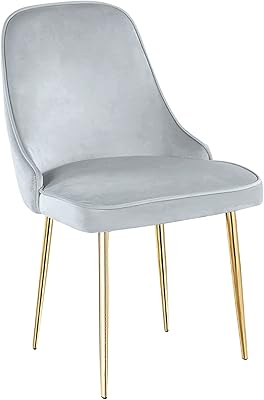Dining room chairs, Velvet fabric chair for office, hotel and restaurant visitors (light gray).. Save more, wait less — DIAYTAR Nigeria delivers faster than ever.