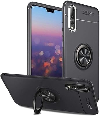 GOODER SUPPLY COVER WITH 360 degree rotary ring with car support for HUAWEI P20 PRO - Black.. DIAYTAR NIGERIA delivers affordability and convenience with every purchase, shipped within the week.