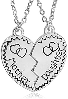 Set of 2 necklaces with pendant core assorted mother-daughter for mother-daughter birthday gifts.. DIAYTAR NIGERIA delivers satisfaction with every purchase through our affordable and reliable service.