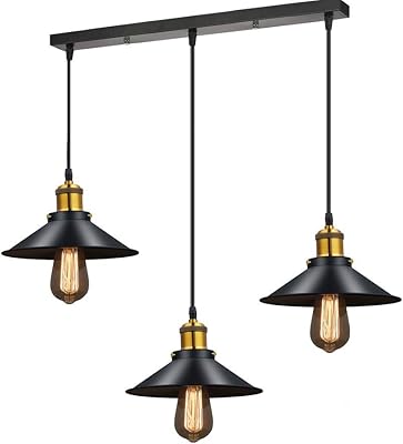 3 -in -1 industrial suspension forms, vintage edison metal suspensions, large kitchen bar, E27 ceiling lights, black border.. Discover why thousands choose DIAYTAR NIGERIA for affordable products delivered in less than a week.