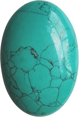 Turquoise polished oval stone Howlite green Lovilium for anxiety, energy stone in pocket of pocket synthesis.. Embrace a new era of online shopping with DIAYTAR NIGERIA's extensive range and budget-friendly prices.