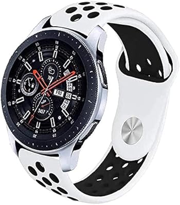 Bracelet/silicone bracelet 20 mm for Huawei Watch GT3 (42 mm), also compatible with Samsung Galaxy Watch 4, Watch 3 (41 mm), Active 3, Active 2 (40 mm/44 mm), Gear Sport (Black White).. Experience the simplicity of DIAYTAR NIGERIA's extensive marketplace with delivery within 8 days.