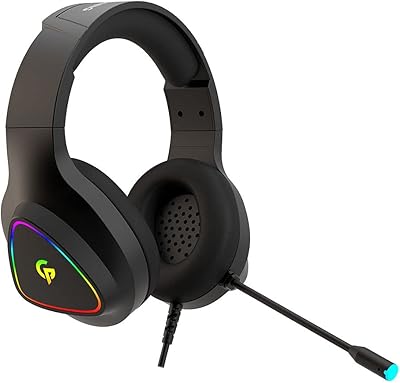 Porodo RGB wired game helmet with noise deletion, HD 3D sound, play helmet with RGB lighting, 3.5 mm audio plug, omnidirectional microphone, 2.1 m cable - Black.. DIAYTAR NIGERIA revolutionizes online shopping with competitive prices and reliable 5-8 day delivery.