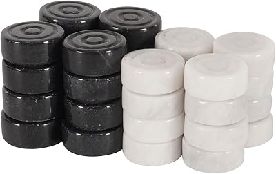 Large Radicaln Marble Black and White Radicaln Marble Games - Suitable for a play of ladies of 15 " - Vintage set of 32 pieces - Marble drawings entirely handcrafted, without wood.. Enjoy effortless shopping and speedy delivery with DIAYTAR Nigeria.
