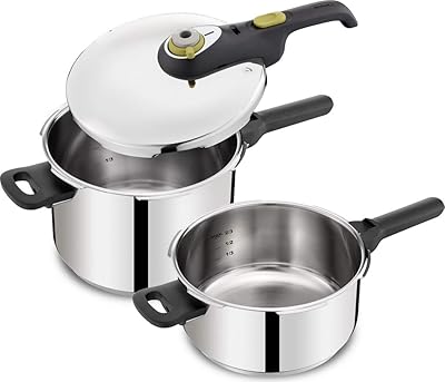 TEFAL manual coach in stainless steel, six liters, four liters, silver, lot of three rooms - P2544331.. Navigate through thousands of products at pocket-friendly prices with DIAYTAR NIGERIA's easy-to-use platform.